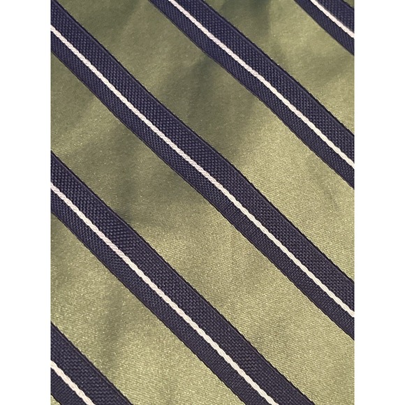 Tommy Hilfiger Green Hilfiger Green Blue 100% Silk Men’s Neck Tie Made In Usa - Picture 9 of 9